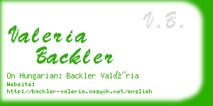 valeria backler business card